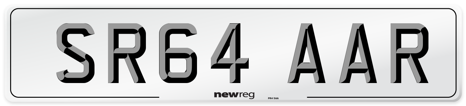 SR64 AAR Number Plate from New Reg